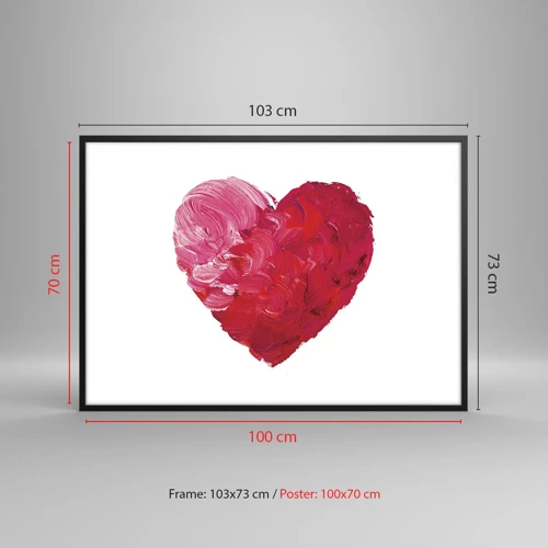 Poster in black frame - All You Need Is Love - 100x70 cm