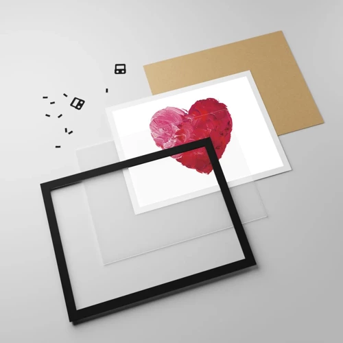 Poster in black frame - All You Need Is Love - 100x70 cm