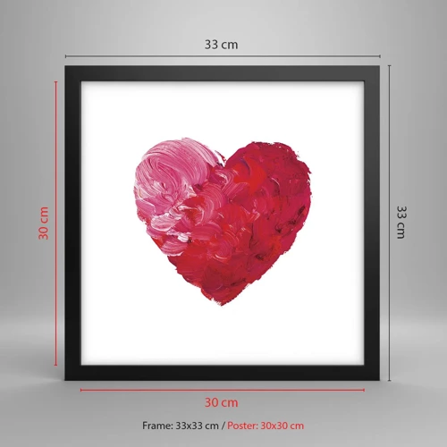 Poster in black frame - All You Need Is Love - 30x30 cm