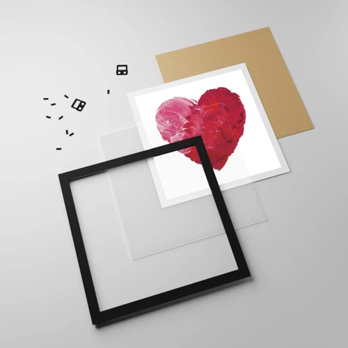 Poster in black frame - All You Need Is Love - 30x30 cm