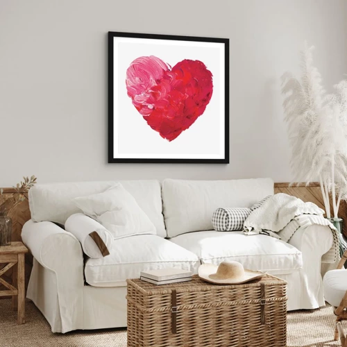 Poster in black frame - All You Need Is Love - 30x30 cm