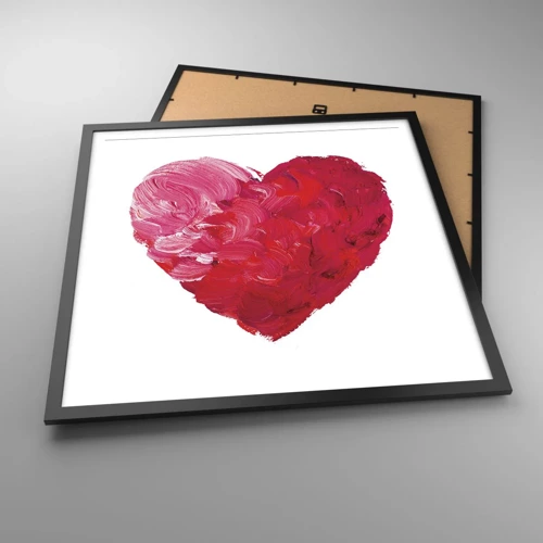 Poster in black frame - All You Need Is Love - 60x60 cm