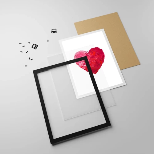 Poster in black frame - All You Need Is Love - 70x100 cm