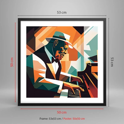 Poster in black frame - All that Jazz - 50x50 cm