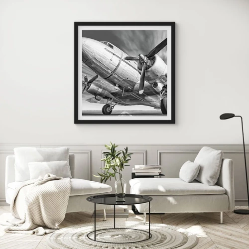 Poster in black frame - Always Ready to Fly - 30x30 cm