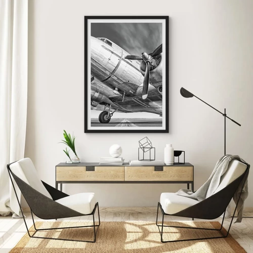 Poster in black frame - Always Ready to Fly - 30x40 cm