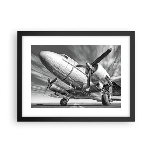 Poster in black frame - Always Ready to Fly - 40x30 cm