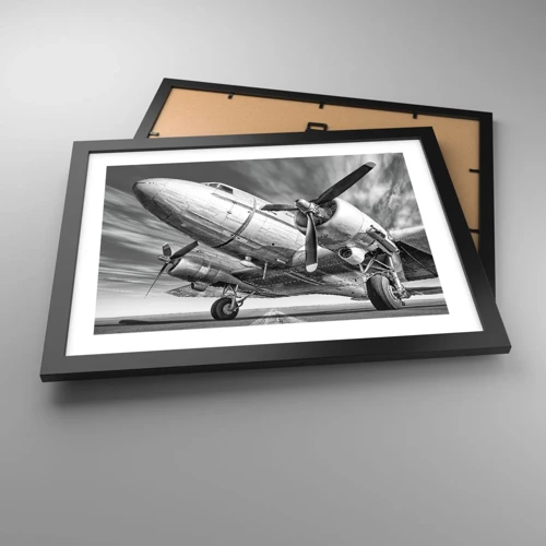 Poster in black frame - Always Ready to Fly - 40x30 cm