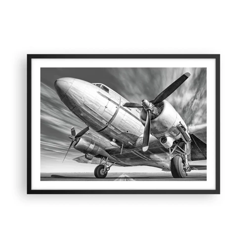 Poster in black frame - Always Ready to Fly - 70x50 cm