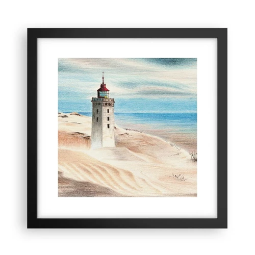 Poster in black frame - Always Staring at the Sea - 30x30 cm