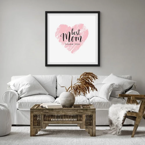 Poster in black frame - Always the Right Moment - 30x30 cm