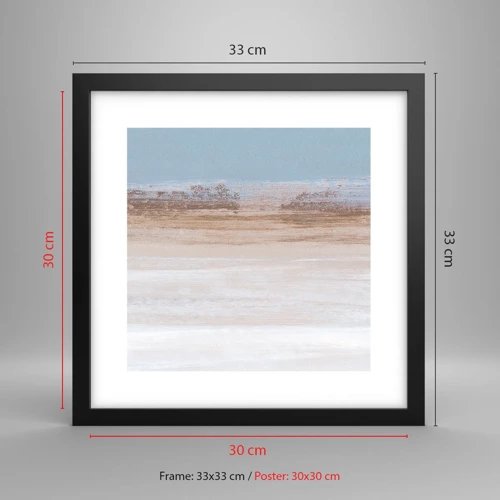 Poster in black frame - Ambiguous Landscape - 30x30 cm