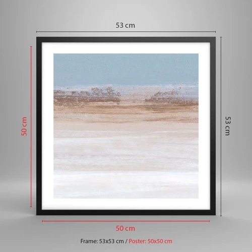 Poster in black frame - Ambiguous Landscape - 50x50 cm