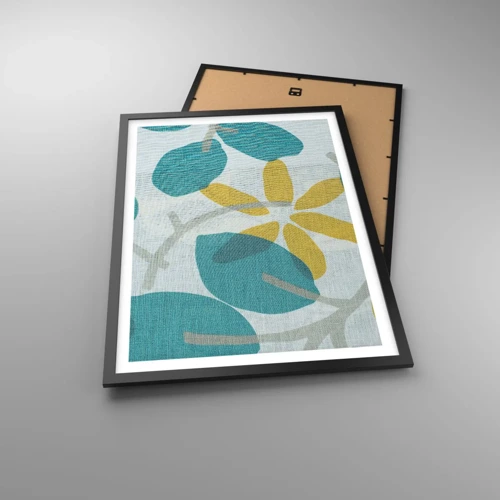 Poster in black frame - Among Azure Leaves - 50x70 cm