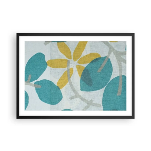 Poster in black frame - Among Azure Leaves - 70x50 cm