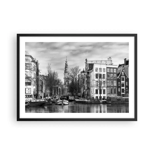 Poster in black frame - Amsterdam Atmosphere - 70x50 cm