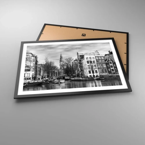 Poster in black frame - Amsterdam Atmosphere - 70x50 cm