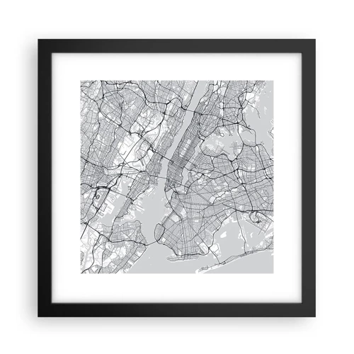 Poster in black frame - Anatomy of Metropolis - 30x30 cm