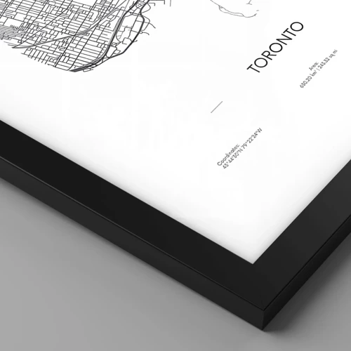 Poster in black frame - Anatomy of Toronto - 100x70 cm