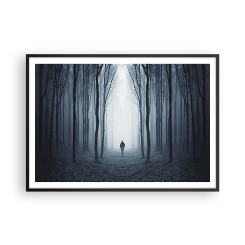 Poster in black frame - And Everything is Straight and Bright - 100x70 cm