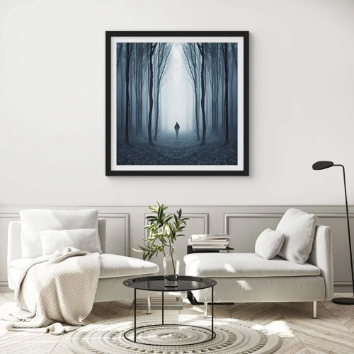 Poster in black frame - And Everything is Straight and Bright - 60x60 cm