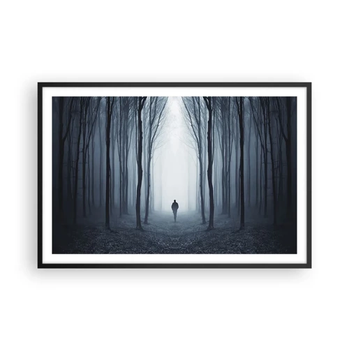 Poster in black frame - And Everything is Straight and Bright - 91x61 cm