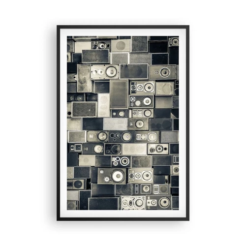 Poster in black frame - And Music Is Playing - 61x91 cm