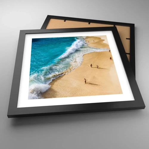 Poster in black frame - And Next the Sun, Beach… - 30x30 cm