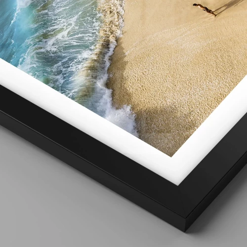 Poster in black frame - And Next the Sun, Beach… - 30x30 cm