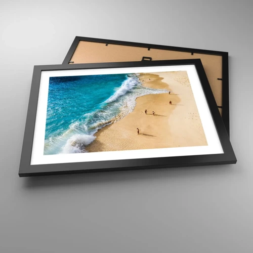 Poster in black frame - And Next the Sun, Beach… - 40x30 cm