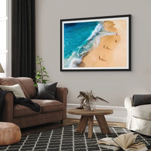 Poster in black frame - And Next the Sun, Beach… - 40x30 cm