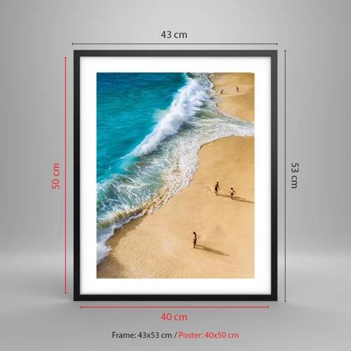 Poster in black frame - And Next the Sun, Beach… - 40x50 cm