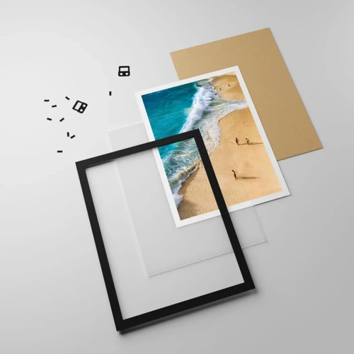 Poster in black frame - And Next the Sun, Beach… - 40x50 cm