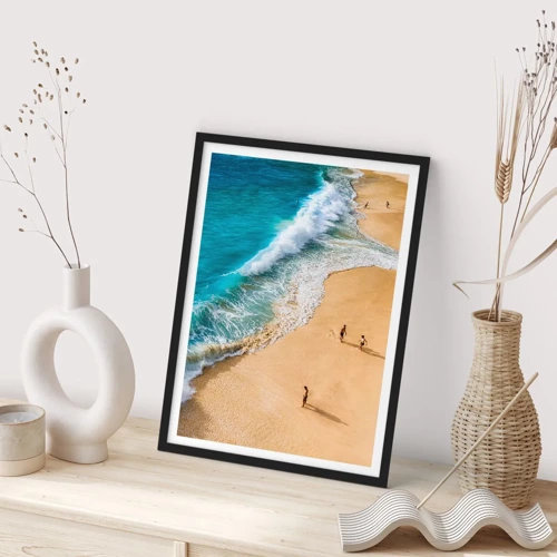 Poster in black frame - And Next the Sun, Beach… - 40x50 cm