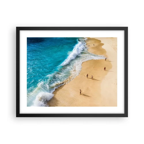 Poster in black frame - And Next the Sun, Beach… - 50x40 cm