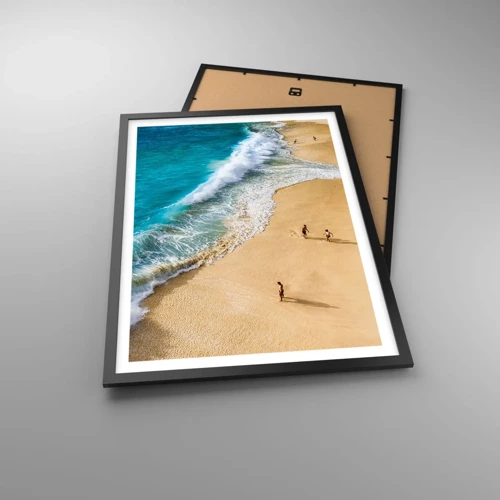 Poster in black frame - And Next the Sun, Beach… - 50x70 cm