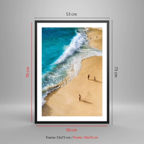 Poster in black frame - And Next the Sun, Beach… - 50x70 cm