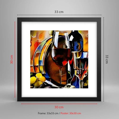 Poster in black frame - And The World Fills With Colours - 30x30 cm