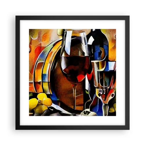 Poster in black frame - And The World Fills With Colours - 40x40 cm