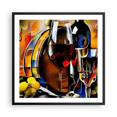 Poster in black frame - And The World Fills With Colours - 60x60 cm