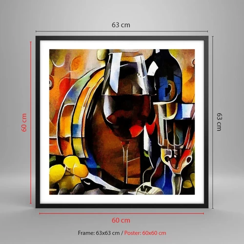 Poster in black frame - And The World Fills With Colours - 60x60 cm