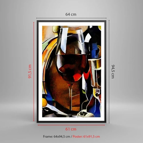 Poster in black frame - And The World Fills With Colours - 61x91 cm