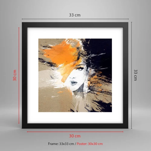 Poster in black frame - And There Was Light - 30x30 cm