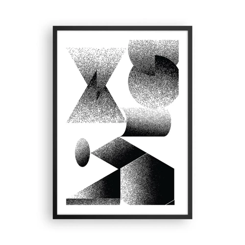 Poster in black frame - Angles and Ovals - 50x70 cm