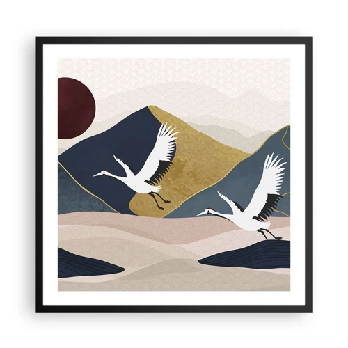 Poster in black frame - Another Day Has Flown By - 60x60 cm