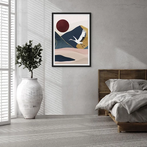 Poster in black frame - Another Day Has Flown By - 70x100 cm