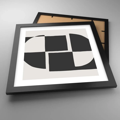 Poster in black frame - Antithesis-Synthesis - 30x30 cm