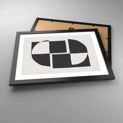 Poster in black frame - Antithesis-Synthesis - 40x30 cm