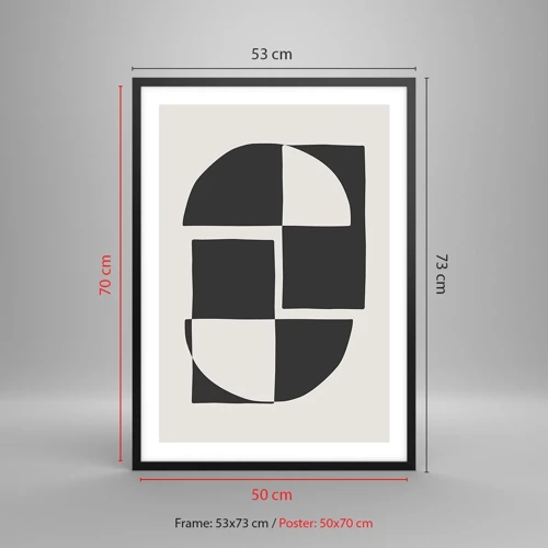 Poster in black frame - Antithesis-Synthesis - 50x70 cm