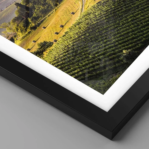 Poster in black frame - Arcadia - Tuscan Landscape - 100x70 cm